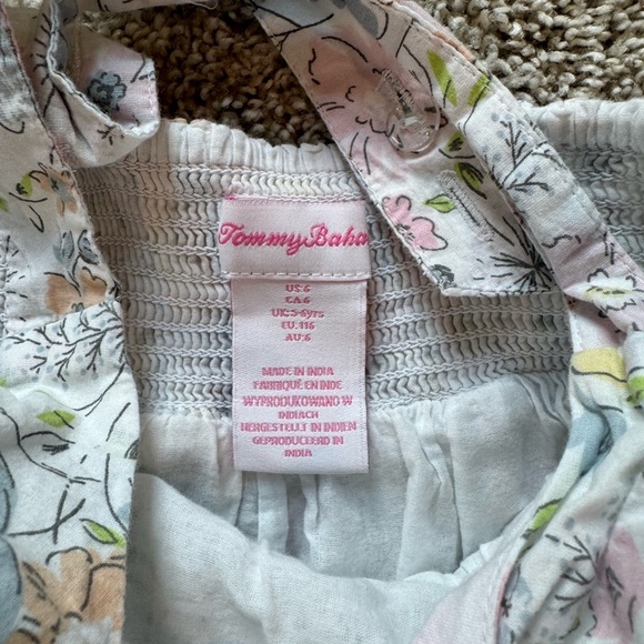 Tommy Bahama Kids Floral Dress with Lace summer sun dress size 6 - Picture 6 of 9